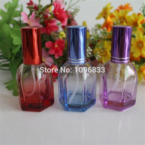 30 unids lote botellas de Perfume 15ml forma de hexágono de vidrio