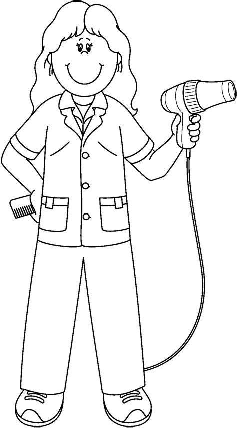 Community Helper Black And White Clipart Clipart Suggest