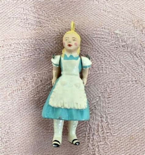 Hantel Miniature Dolls Pewter Alice In Wonderland Bear Doll Lot Of