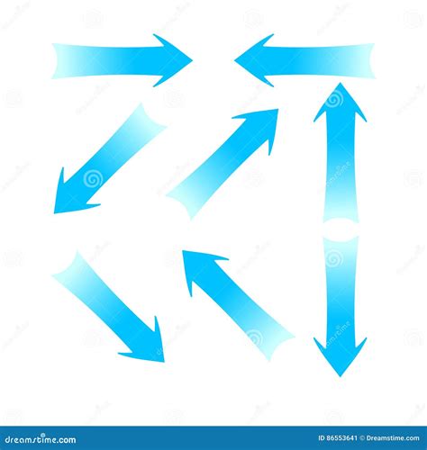 Blue Arrows Stock Illustration Illustration Of Blue 86553641