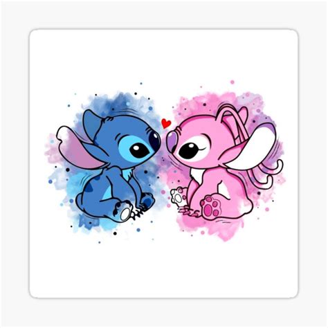 Stitch And Angel Sticker For Sale By Bianca De Sousa Redbubble