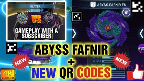 ABYSS FAFNIR F6 SLAYER BEYSTADIUM ALL NEW QR CODES BEYBLADE BURST