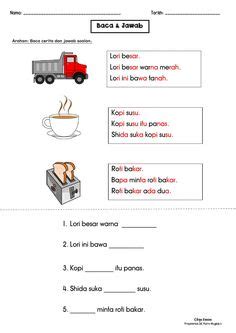 Worksheet Kelas 1 Sd Pemahaman Membaca Belajar Lembar Kerja