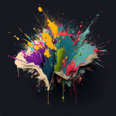 Premium Photo | Splatters of colorful concept isolated on background