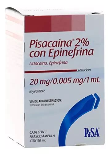 Pisa Pisacaina Mg Epinefrina Mg Solucion Inyectable Meses