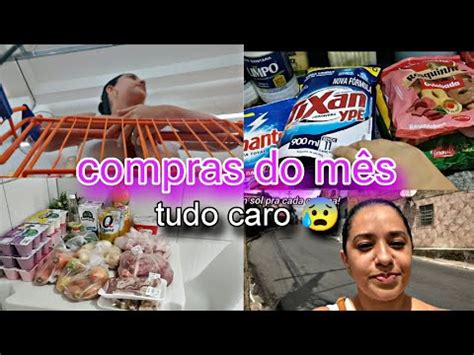 vlog compra do mês tudo caríssimo YouTube