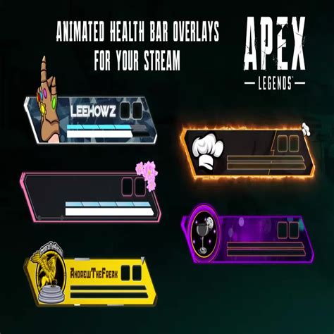 Apex Legends Health Bar Overlay Template