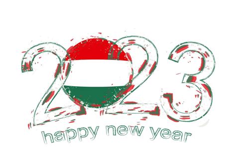 2023 Year in grunge style with flag of Hungary. 13130783 Vector Art at ...