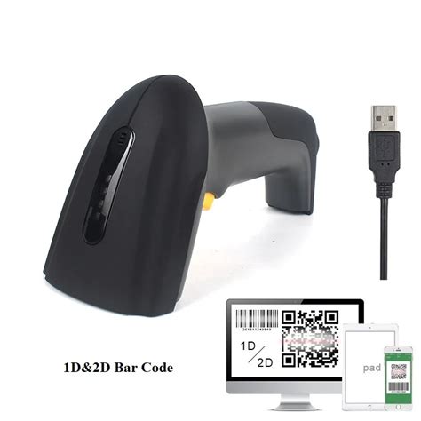 Портативный Ручной USB проводной 2D штрих-код сканер считыватель для qr ...