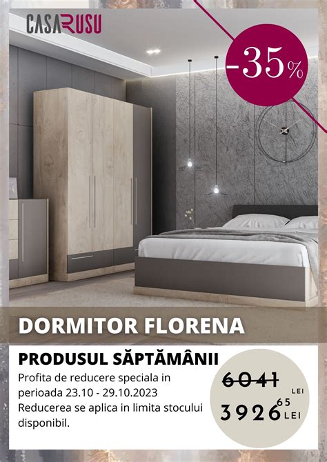 Promoția săptămânii la Casa Rusu Coresi: Dormitorul Florena – Coresi Shopping Resort