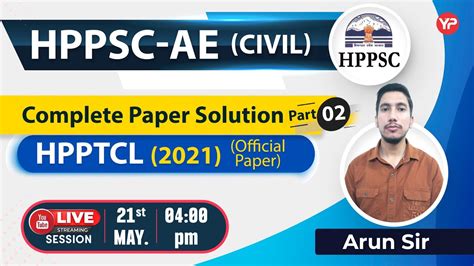 Hppsc Ae Civil Complete Paper Solution Of Hpptcl Official Paper