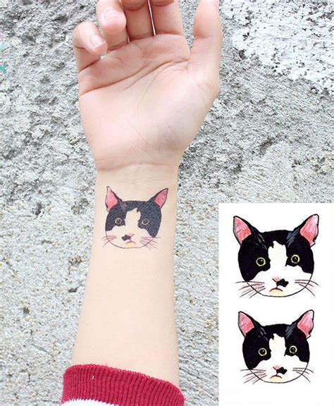 Sehr schön und hochqualitativ Temporäres Tattoo Katzen Set Katze