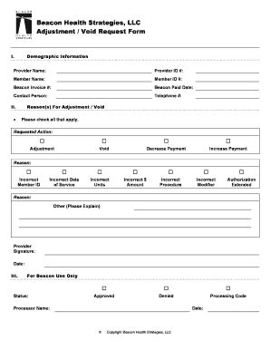 Adjustment Void Request Form Beacon Complete With Ease AirSlate SignNow