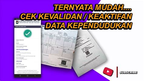 Mengecek Kevalidan Dan Keaktifan Data Kependudukan YouTube