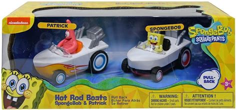 Spongebob Squarepants Hot Rod Boats Pullback Vehicle 2 Pack SpongeBob Patrick Walmart