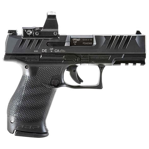 Walther Pdp Compact Optics Ready 9mm Luger 4in Black Pistol 151 Rounds Sportsmans Warehouse