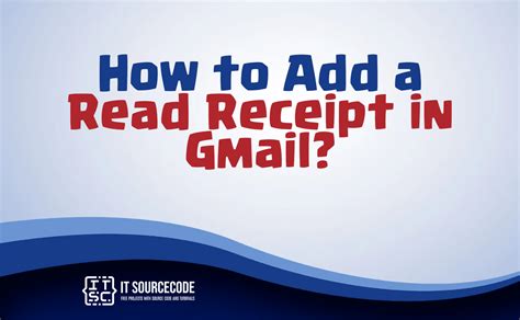 How To Add A Read Receipt In Gmail