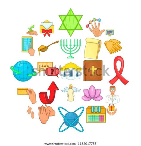 Philanthropy Icons Set Cartoon Set Stock Vector Royalty Free