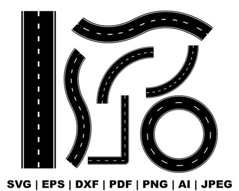 Road Svg Bundle Road Svg Highway Svg Bending Svg Curved Asphalt