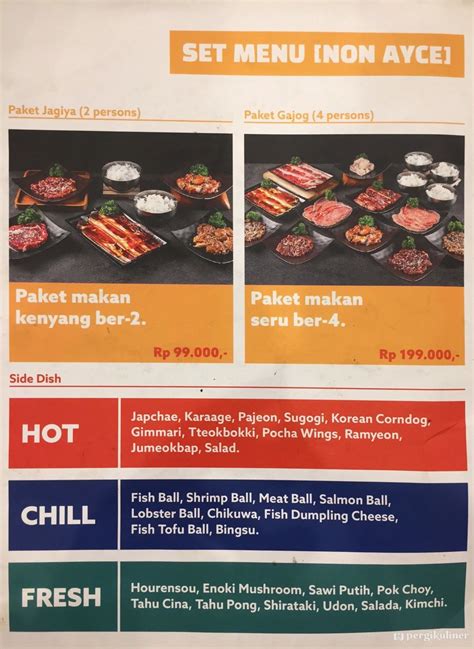 Selalu Diperbarui Menu Pochajjang Korean Bbq Sunter