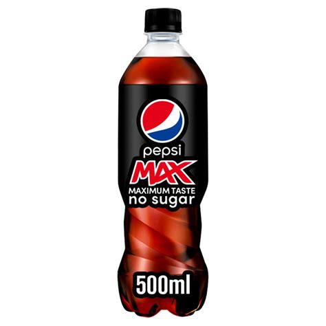 Pepsi Max No Sugar Cola Bottle 500ml Bottled Drinks Iceland Foods