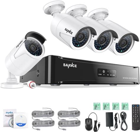 8CH Audio RecordingSANNCE 8CH 1080P POE CCTV Camera System And 4pcs