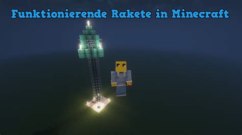 Funktionierende Rakete In Minecraft Bauen Tutorial Projekt Youtube