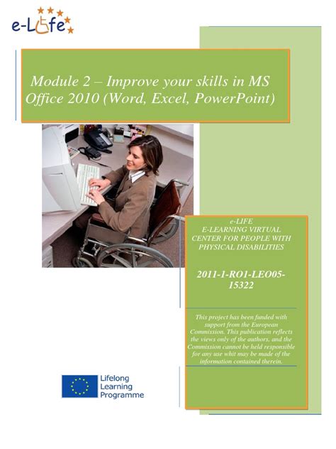 Module 2 E Life Improve Your Skills In Ms Office 2010 Portrait En