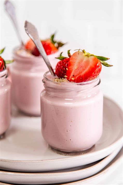 Learn To Make Thick And Creamy Vegan Strawberry Yogurt • Cultured Guru