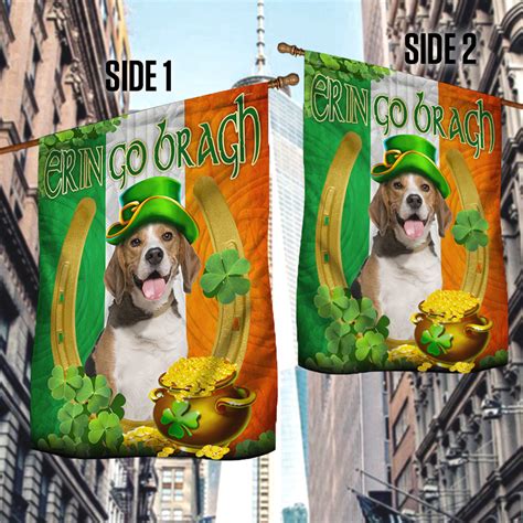 Beagle St Patricks Day Flag Erin Go Bragh Bnt F Homewix