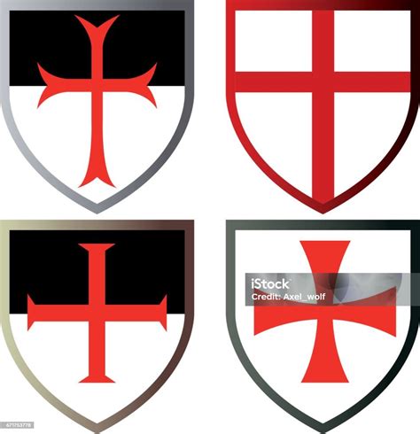 Shields Of Templar Knights Stock Illustration Download Image Now Knights Templar Religious