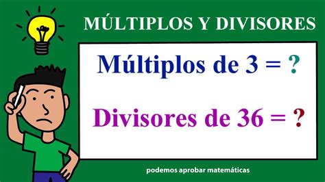 MÚLTIPLOS Y DIVISORES SUPER FÁCIL YouTube