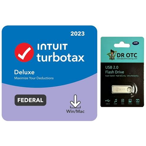 Turbotax Deluxe 2023 Tax Software Federal Return And Federal E File