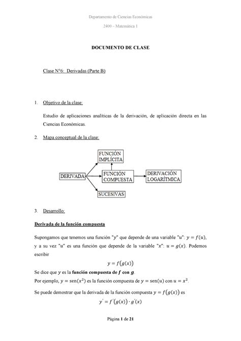 Clase 6 Derivadas B Apuntes 2400 Matematica 1 Unlam Warning TT