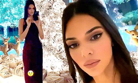 Kendall Jenner Dazzles In Strapless Form Fitting Gown With Furry Accent