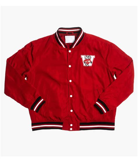 Red Bomber Vintage Script Wisconsin Badgers Jacket