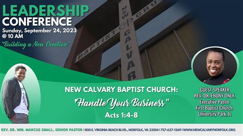 Leadership Conference Handle Your Business Acts 14 8 Guest Pastor