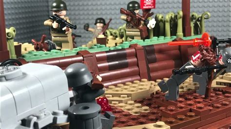 Lego WW2 Moc | US paratroopers storm a German position mini time lapse ...