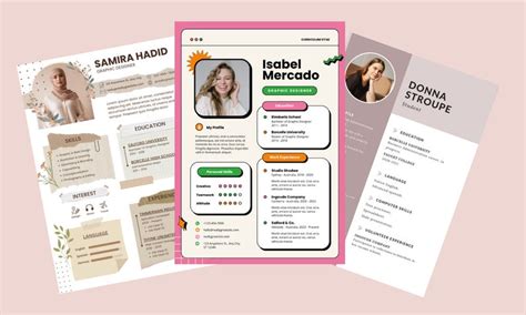 Eye Catching Resume Template For MS Word Mac Pages Google Docs 5X