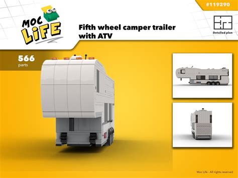 Lego Moc Fifth Wheel Camper With Atv By Moclife Rebrickable Build