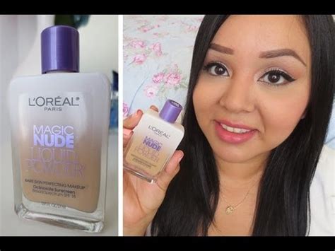 New Loreal Magic Nude Liquid Powder Foundation Review Demo Youtube