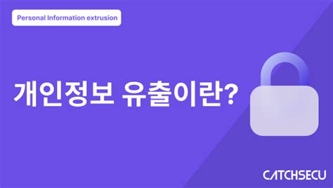 개인정보 유출 사진2 캐치시큐