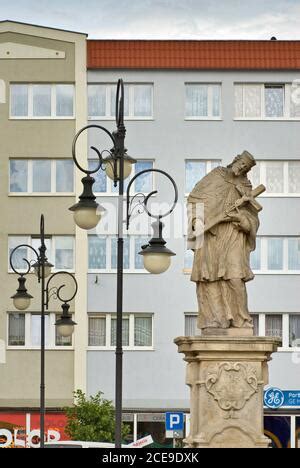 Statue of Saint John of Nepomuk at Rynek Market Square in Dzierżoniów