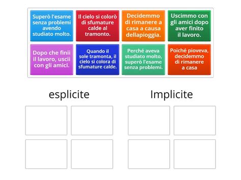 Subordinate Esplicite E Implicite Group Sort