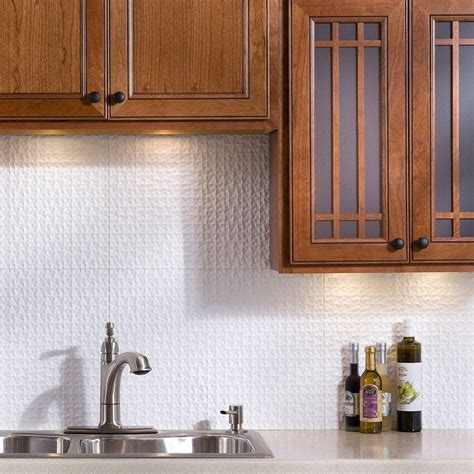 Fasade 24 in. x 18 in. Terrain PVC Decorative Tile Backsplash in Matte ...