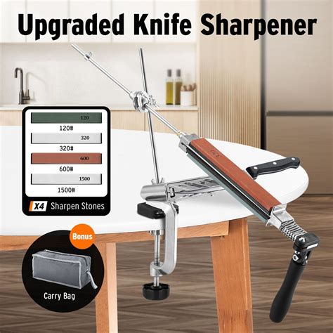 Upgraded Knife Sharpener Kit Professional Chef Knives Fix Angle Kitchen