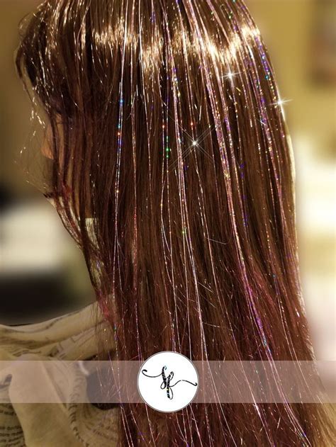 Hair Tinsel Strands Sparkling Mauve Mist Etsy