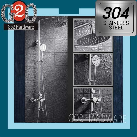 Best Stainless Steel Luxury Hot And Cold Rainfall Shower Set Cod