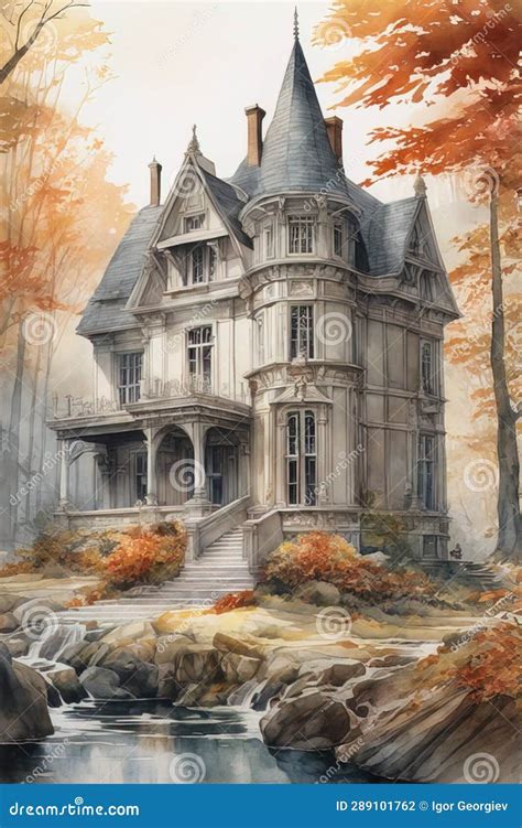 The Fall of the House of Usher Stock Illustration - Illustration of ...