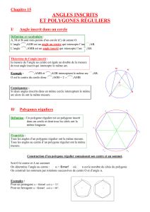 Angles Inscrits Polygones R Guliers